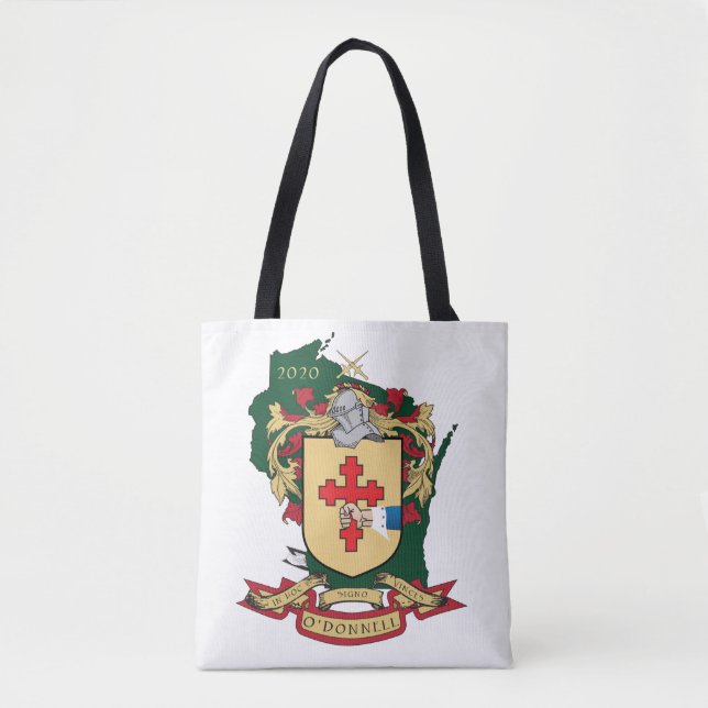 O’Donnell Family Crest_Wisconsin Tote Grönt Tygkasse (Framsida)