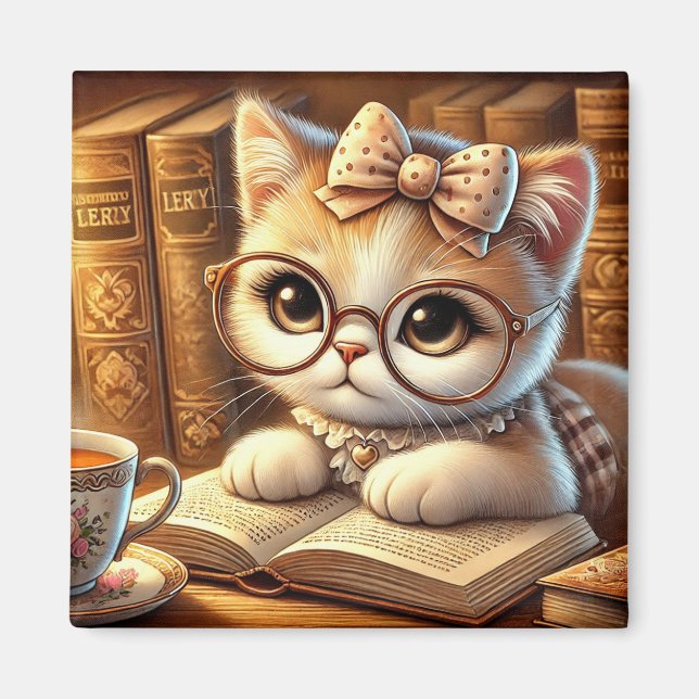 "O Encanto Felino: Guardiões de Mistérios e Carinh Magnet (Framsidan)