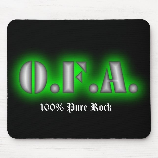 O.F.A. 100% rena Mousepad (svarten) Musmatta (Framsidan)