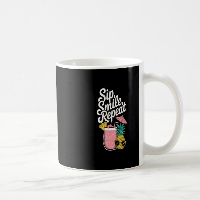 Ö-feeling Drick Smil Upprepa Pineapple Kul  Kaffemugg (Höger)