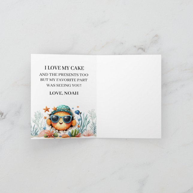 O-Fish-Ally Big One Fishing Birthday tack Inbjudan (Inuti)