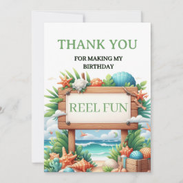 O-Fish-Ally Big One Fishing Birthday tack Inbjudningar