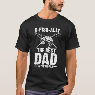 O Fish Ally Den Bästa Pappan I Världen Fiskare T Shirt
