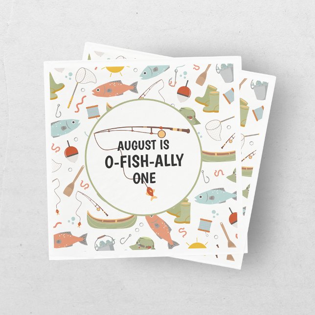 O-Fish-Ally Ett Födelsedagsfiske för barn Pappersservett (Skapare uppladdad)