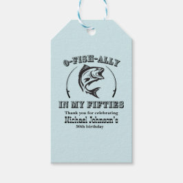 O-fish-ally i 50:e Födelsedagsfesten Presentetikett