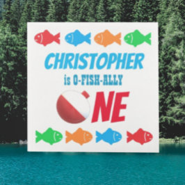 O-Fish-Ally One Fishing 1st Birthday Pappersservett