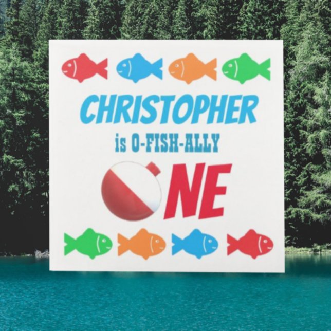 O-Fish-Ally One Fishing 1st Birthday Pappersservett (Skapare uppladdad)