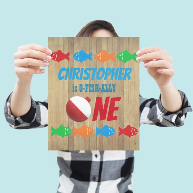 O-Fish-Ally One Fishing 1st Birthday Poster (Skapare uppladdad)