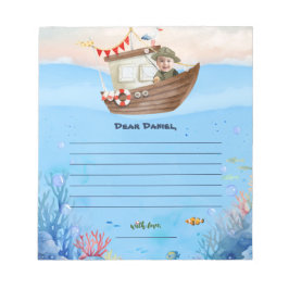 O-fish-ally One Fishing Birthday Time Capsule Card Anteckningsblock