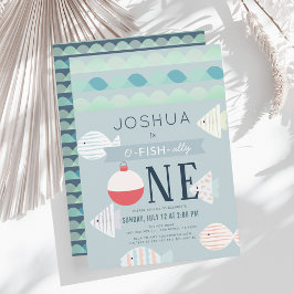 O-fish-ally One Fishing Boy 1st Birthday Inbjudningar