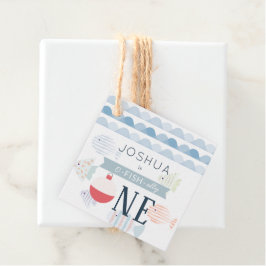 O-fish-ally One Fishing Boy White 1 Birthday Gåvor Etiketter