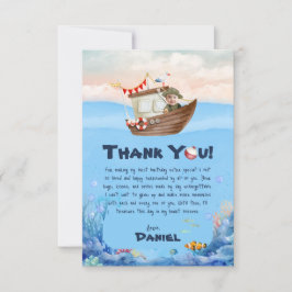 O-fish-ally One Fishing Flat Thank You Card Tack Kort