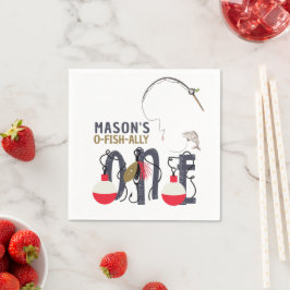 O-Fish-ally One Fishing Födelsedagsfest Pappersservett