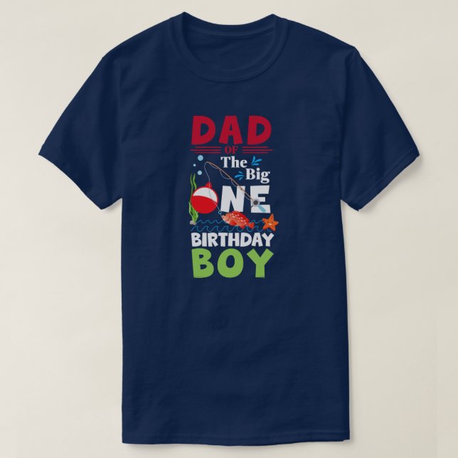 O Fish Ally One Pappa i Big One Birthday Boy T Shirt (Design framsida)