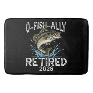 O-Fish-Ally Pensionerad 2026 Humor Roligt Badrumsmatta