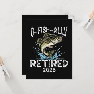 O-Fish-Ally Pensionerad 2026 Humor Roligt Inbjudningar