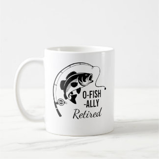 O-Fish-ally Pensionerad Rolig Fisketur Pensionerin Kaffemugg