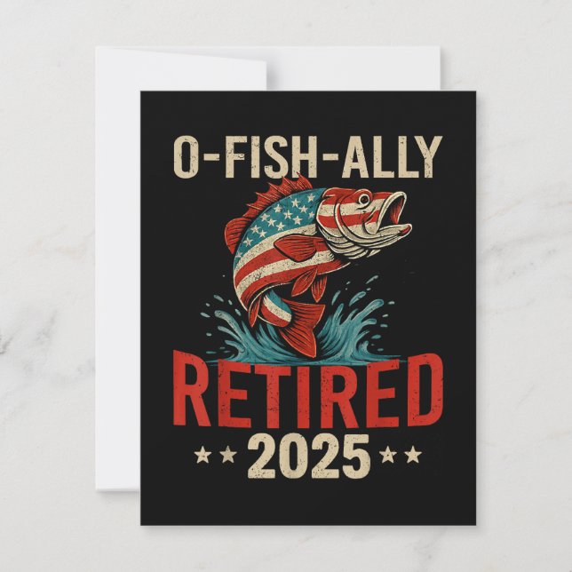 O-Fish-Ally Redragen 2025 Fisherman Pension Julkort (Framsida)