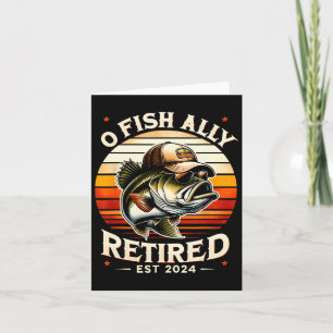 O Fish Ally Redragen Est 2024 Funny Pension Fish Kort