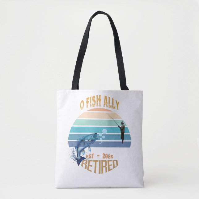 🎣 "O-Fish-Ally Retrött: Catching Dreams Tote!" Tygkasse (Framsida)