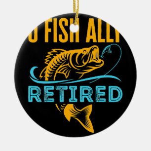 O Fish Ally Retrött Funny Fishing Pension Julgransprydnad Keramik