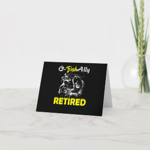 O Fish Ally Retrött Funny Pension Fishing Kort