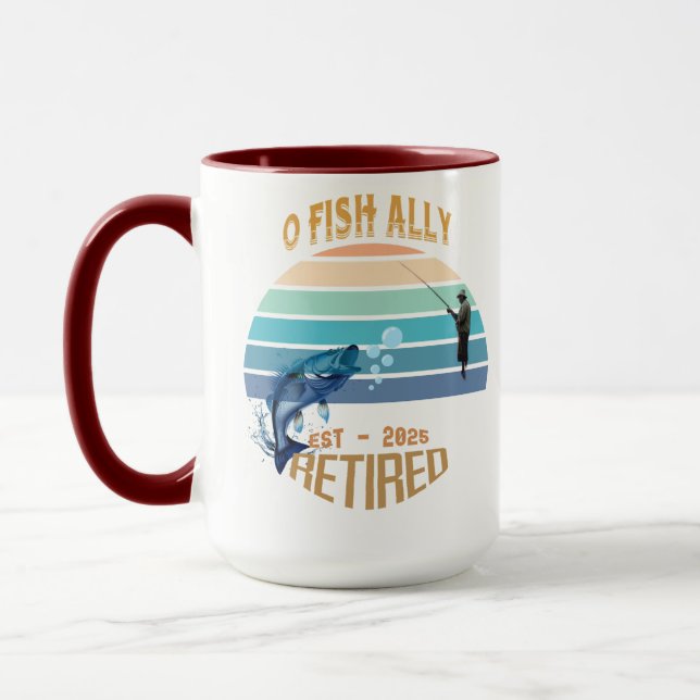 ☕ "O-Fish-Ally Retrött: Morgon Bliss 2025!" 🌅 Mugg (Vänster)