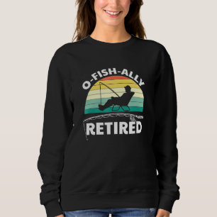 O-Fish-Ally Retrött Pension Fisherman Pun Trasa T Shirt