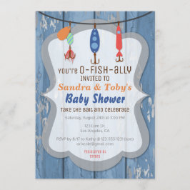 O-FISH-ALLY som fiskar baby showerinbjudan Inbjudningar