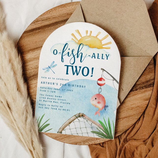 O Fish Ally Two! | 2-års födelsedagsfest Inbjudningar (Skapare uppladdad)