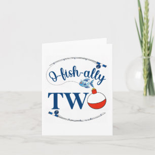 O-fish-ally Two Fishing Boy Second Birthday Ofisha Kort