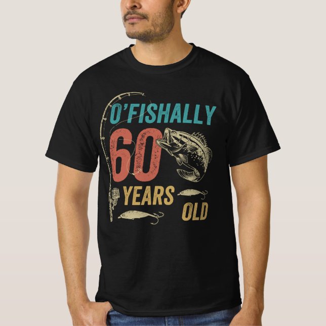 O’Fishally 60 Years, Lunt Fishing Pappa Grandpa T Shirt (Framsida)