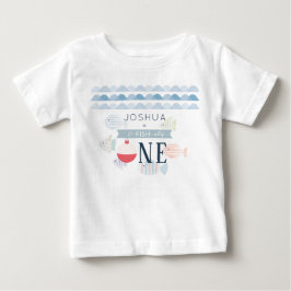 O-fisk-ally Ett Pojke som Fiskar Vit 1-årsdag T Shirt
