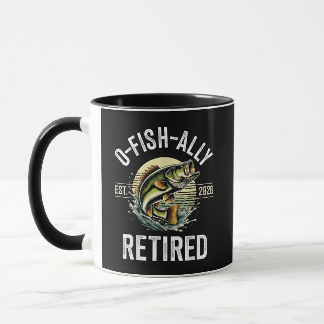 O-Fisk-ally Pensionerad 2026 Fiskare Fiske Mugg (Vänster)
