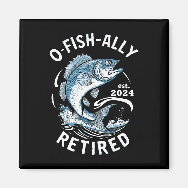 O-fisk-ally Pensionerad B Fiske  Magnet (Framsidan)