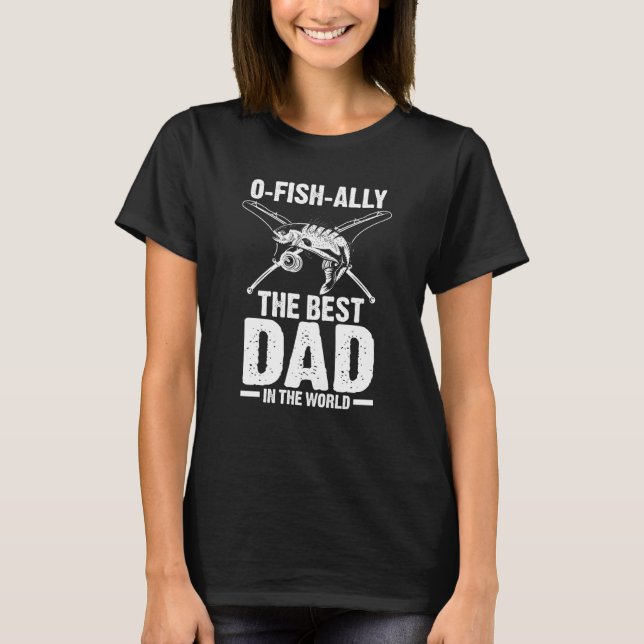 O Fisken är den bästa Pappa i världens fiskare T Shirt (Framsida)