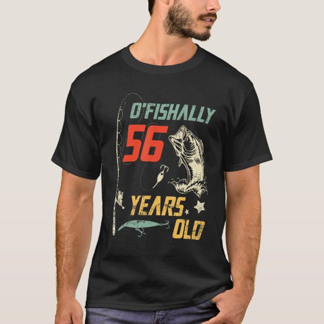 O fiskligt 56 år gammal Grattis på födelsedagen ti T Shirt (Framsida)