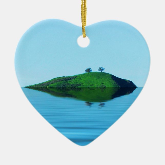 Ö för 2 träd julgransprydnad keramik (Framsidan)