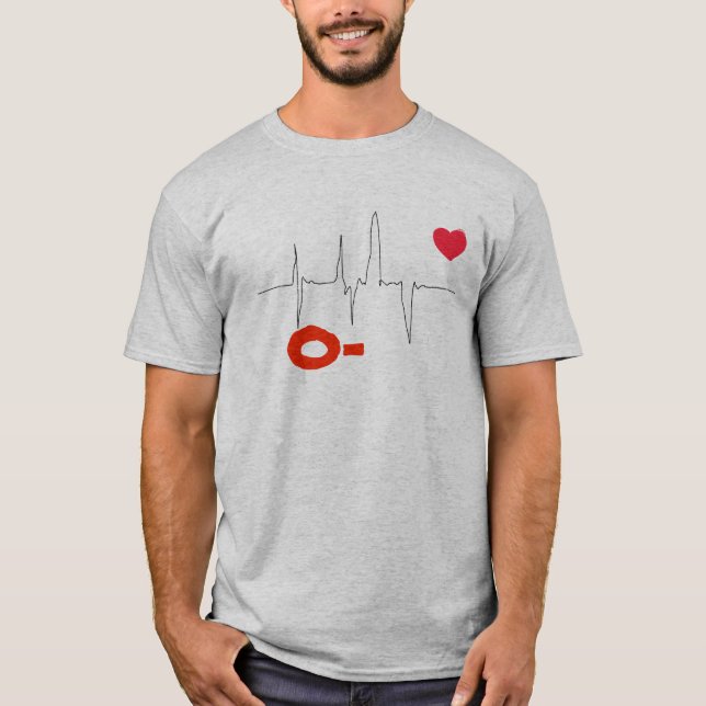 O- Funky Hjärtfrekvens i blodet överst T Shirt (Framsida)