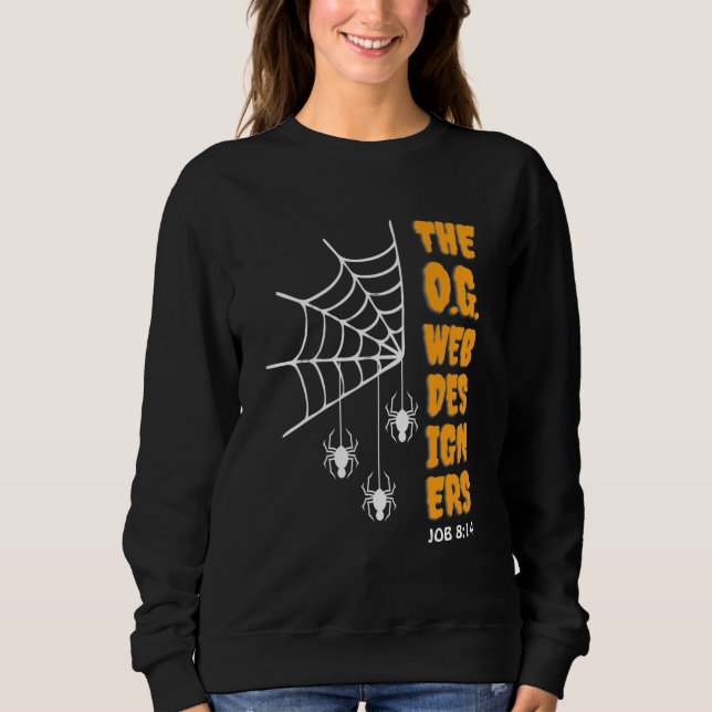O.G. WEBBEN DESIGNERS Spider Christian Halloween T Shirt (Framsida)