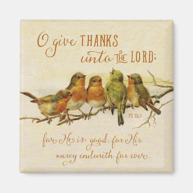 O Ge Tack till Herren Magnet (Framsidan)