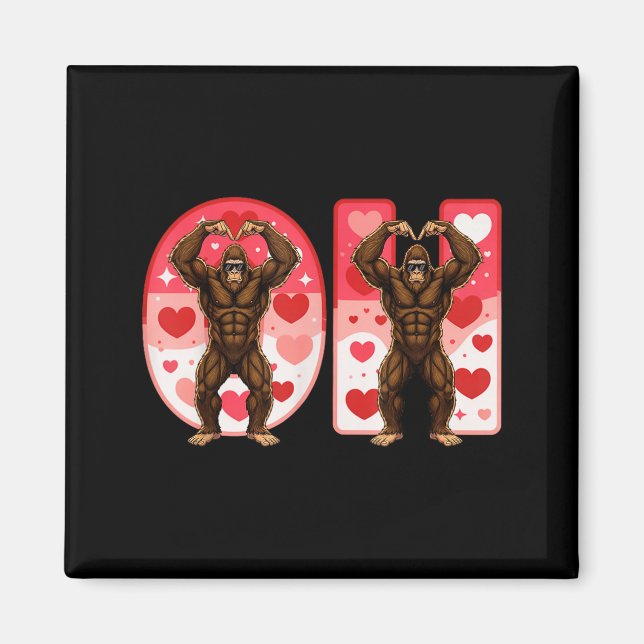 O-h Couples Matching Funny Bigfoot In Midwestern V Magnet (Framsidan)