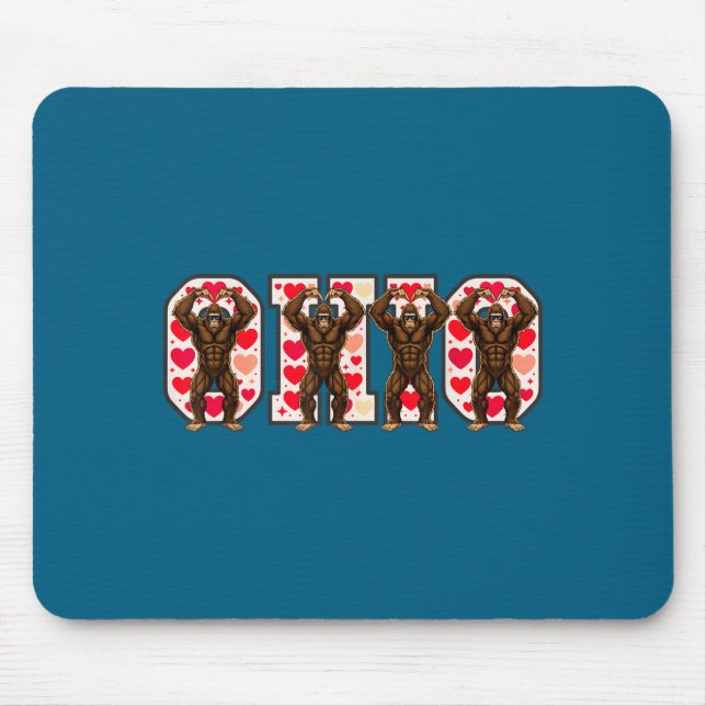 O-h-i-o Funny Bigfoot Ohio In Midwestern Valentine Musmatta (Framsidan)