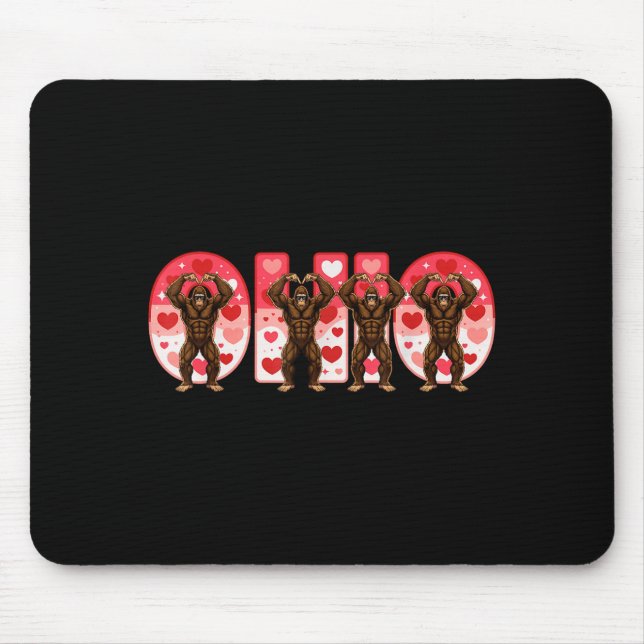 O-h-i-o Funny Bigfoot Ohio In Midwestern Valentine Musmatta (Framsidan)