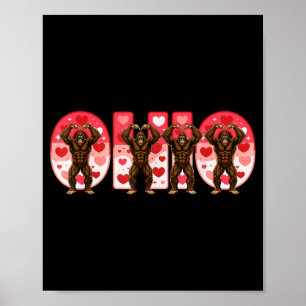 O-h-i-o Rolig Bigfoot Ohio I Midwestern Alla Hjärt Poster