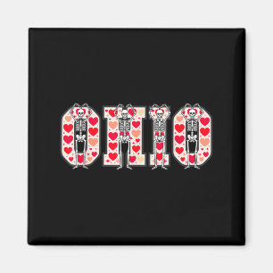 O-h-i-o Roliga skelett Ohio i Mellanvästern Valent Magnet