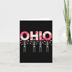 O-h-i-o Roliga skelett Ohio i Midwestern Valenti Kort