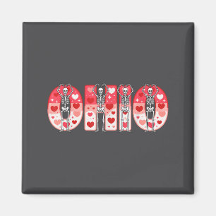O-h-i-o Roliga skelett Ohio i Midwestern Valenti Magnet