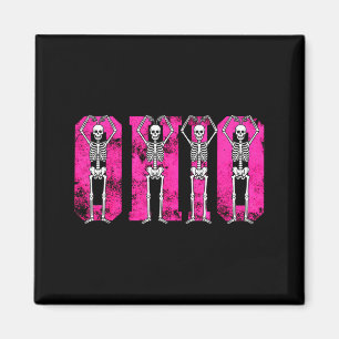 O-h-i-o Roligt skelett Ohio i Midwestern Valentin Magnet