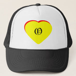 "O" Heart Gult Red Wedding bjudande MUSEUM Keps